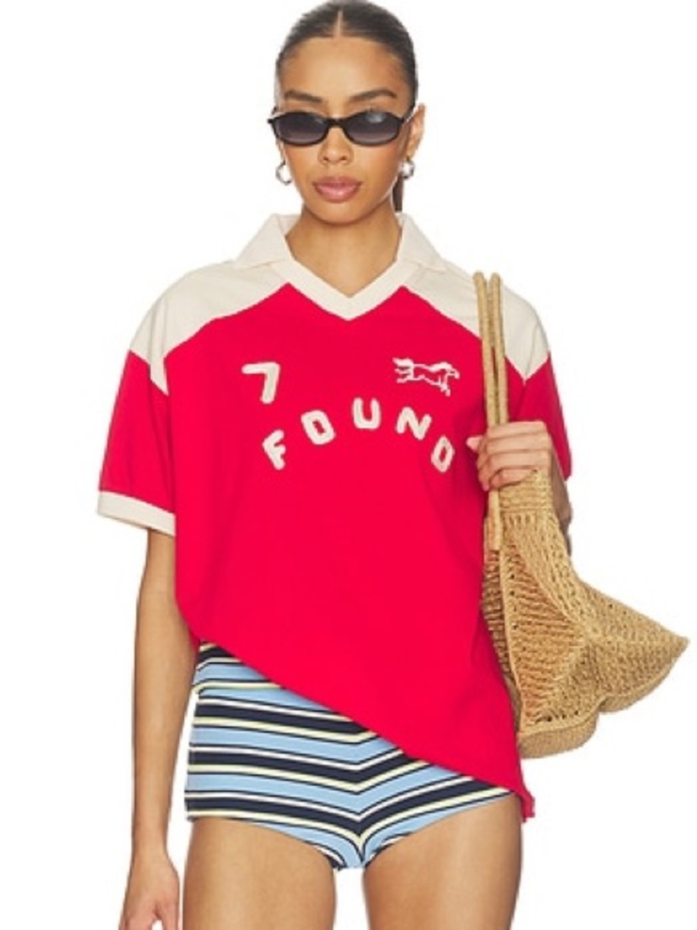 Found red jersey tee